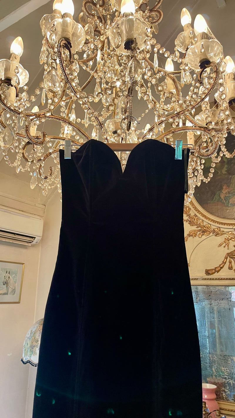 Garage Sale - Gilda Gown Soft stretch black Velvet - size 8 Be quick - one and only!!